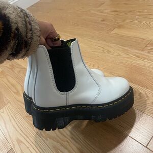 Dr. Martens White Platform Chelsea Boot